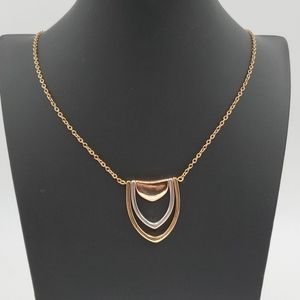 NRO Gold & Silver Tone Modernist Necklace